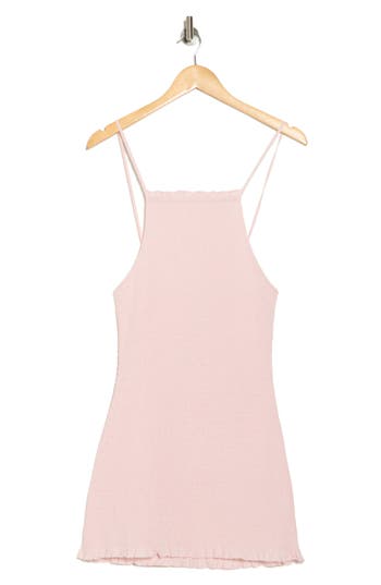 Free People Iyla Smocked Minidress In Pink
