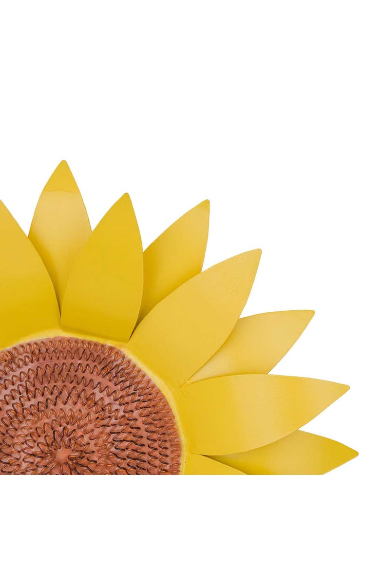 Sunflower Large Metal Wall Flower, Alternate, color, Yellow