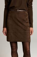 Vince Leather Knee Length Skirt