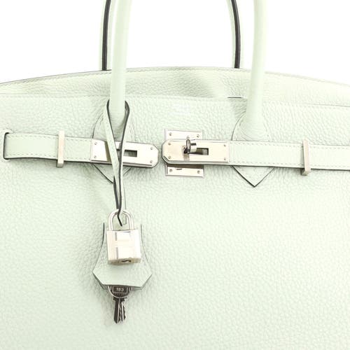 Pre-owned Hermes Hermes Birkin Handbag Green Togo With Palladium Hardware 30