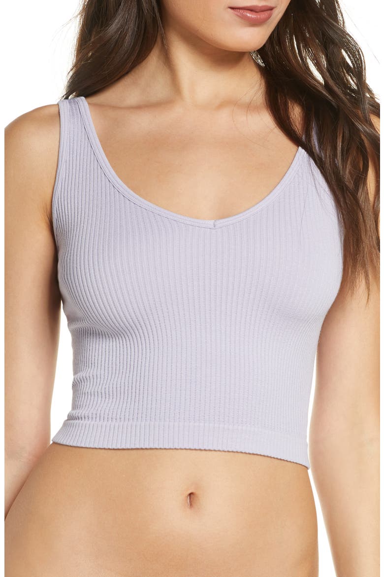 Rib Brami Crop Tank, Main, color, LILAC
