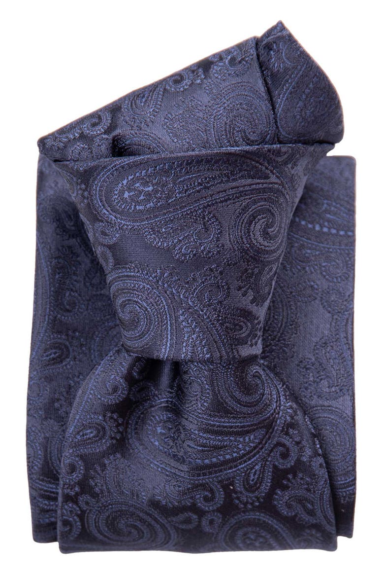 Soave - Silk Jacquard Tie for Men, Alternate, color, Midnight Blue
