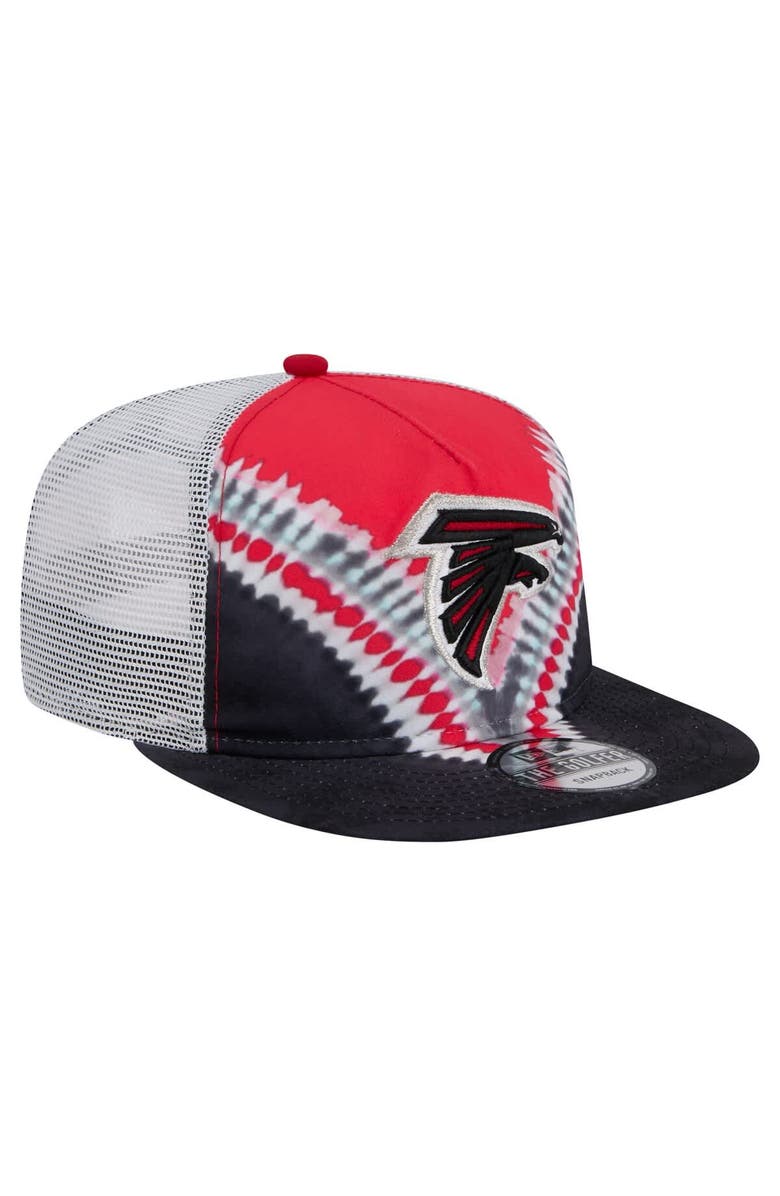 New Era Men's New Era Red/Black Atlanta Falcons Throwback Dye Golfer Snapback Hat, Alternate, color, 
