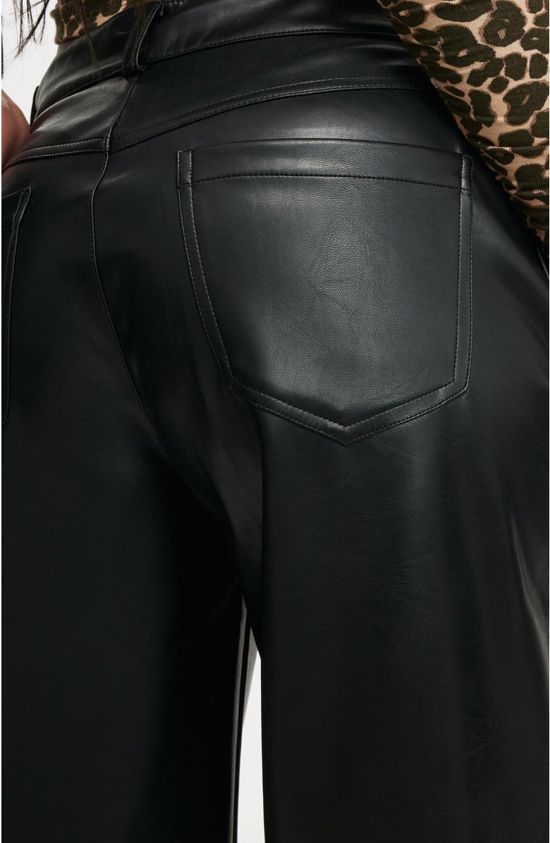 Cotton On Faux Leather Wide Leg Pant, Alternate, color,