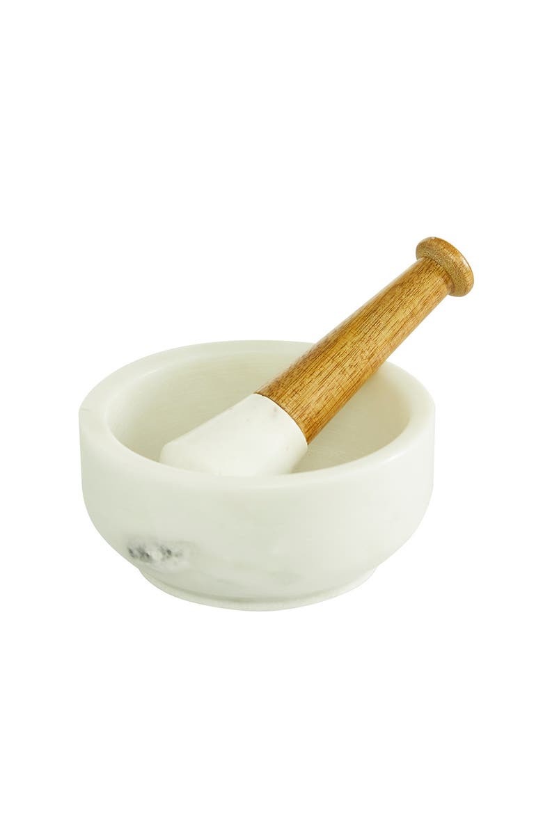 Novogratz White Marble Farmhouse Mortar And Pestel - Set of 3, Alternate, color,