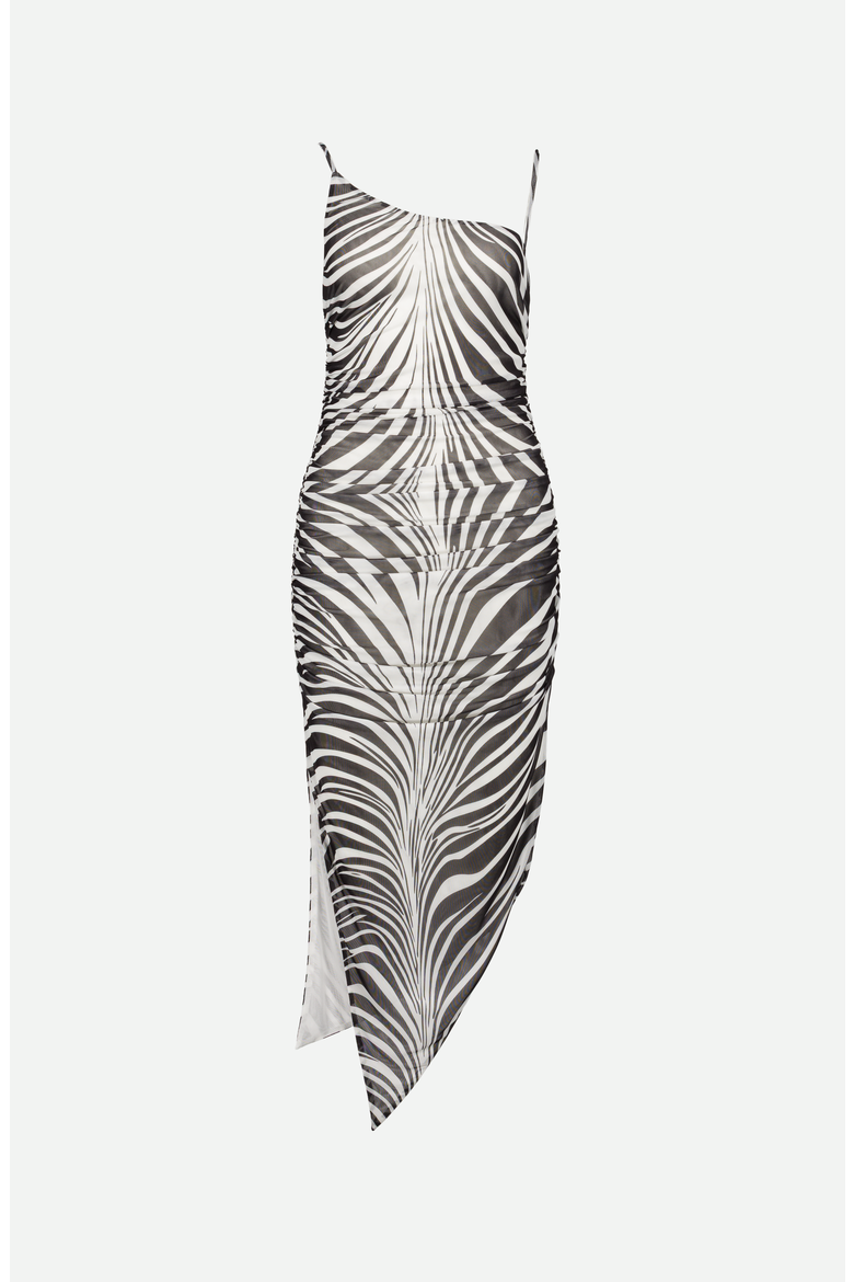 Zebra Mesh Dress, Main, color, Zebra
