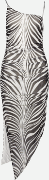 SAEMDI Zebra Mesh Dress