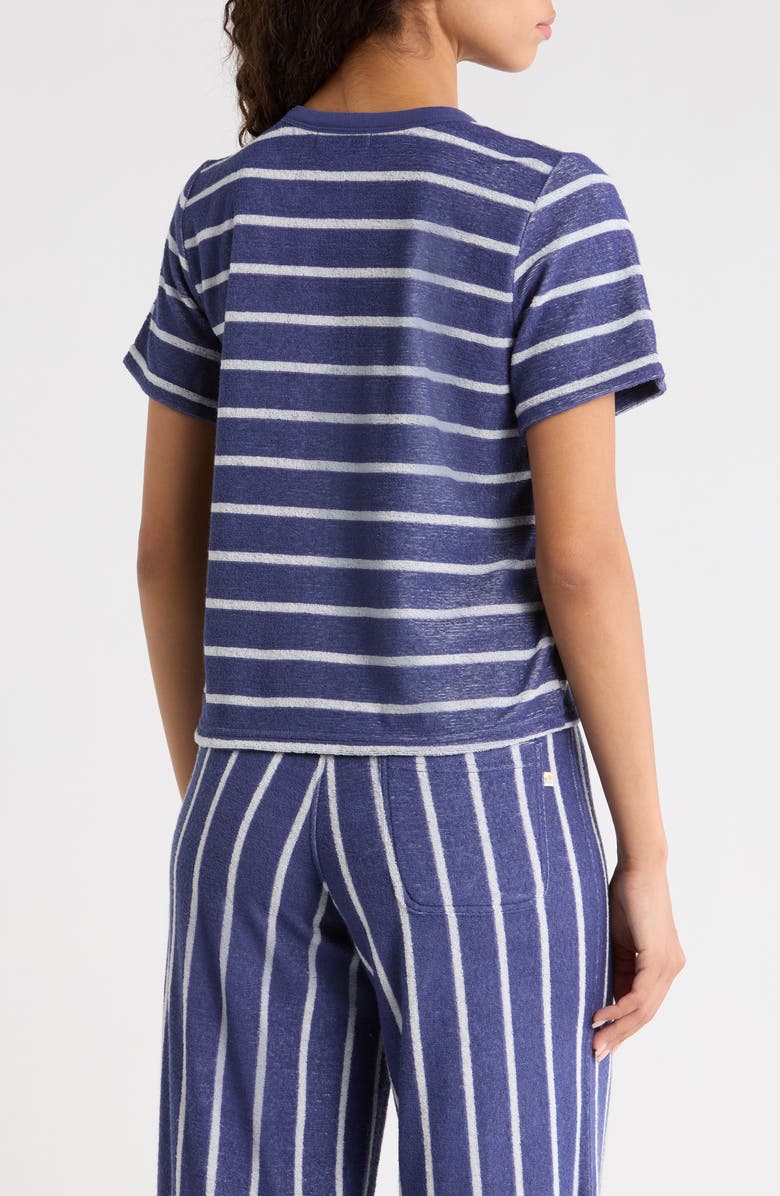 Marine Layer Stripe Beach Terry T-Shirt, Alternate, color, Bay Blue And White Stripe