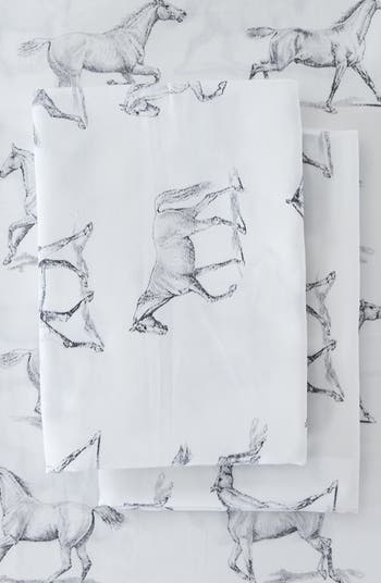 Horse Print 400 Thread Count Cotton Sheet Set