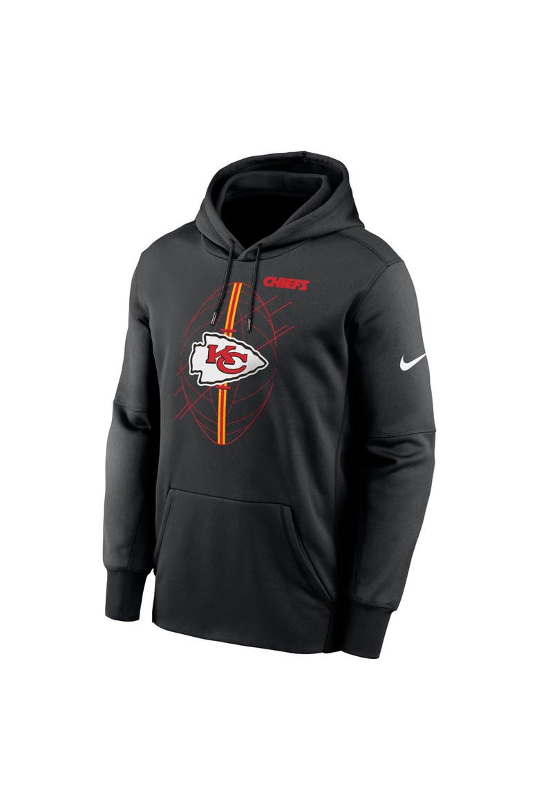 Men's Nike Black Kansas City Chiefs Team Performance Pullover Hoodie, Alternate, color, Black