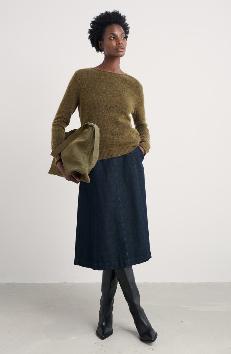 Seasalt Cornwall Lily Bell Wool & Mohair Blend Sweater, Alternate, color, Knit Melange Rich Olive
