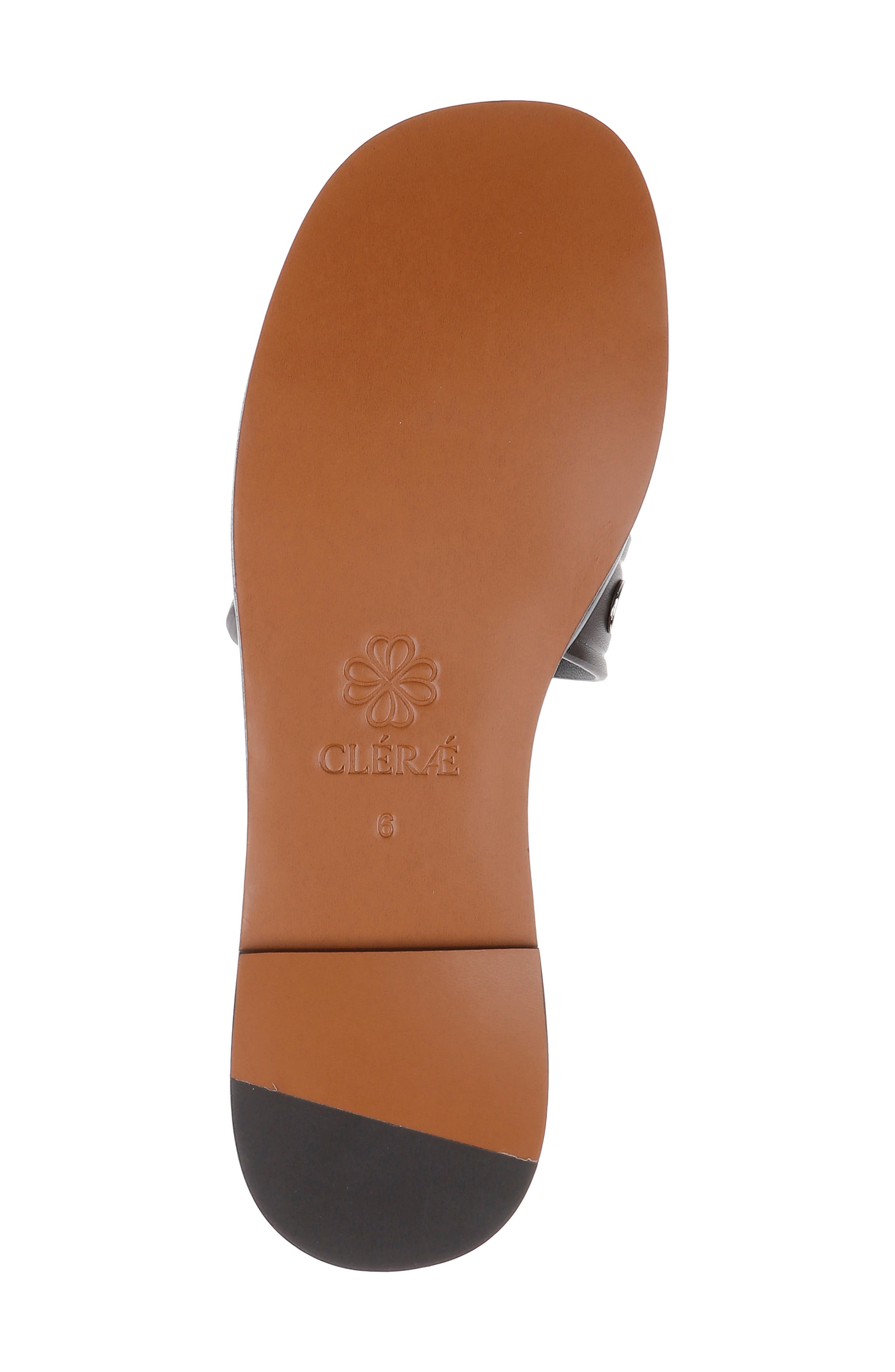 CLERAE Izel Slide Sandal, Alternate, color, Chocolate Leather