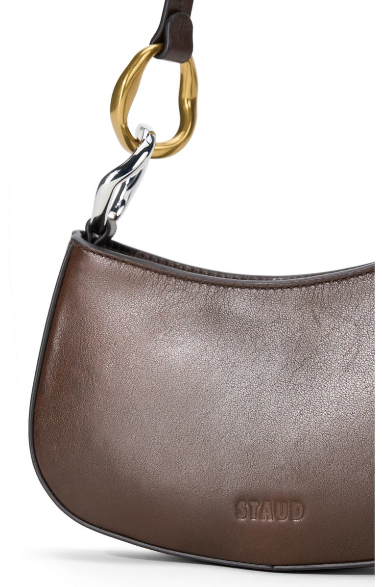 STAUD Ollie Shoulder Bag, Alternate, color, Espresso Distressed
