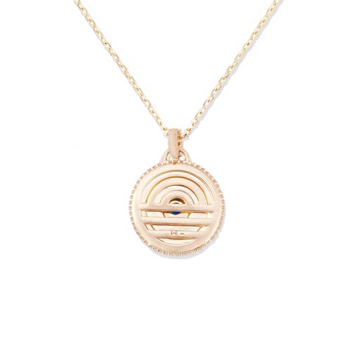 Campbell + Charlotte Evolve Stone Inlay Disk Pendant Necklace In Green