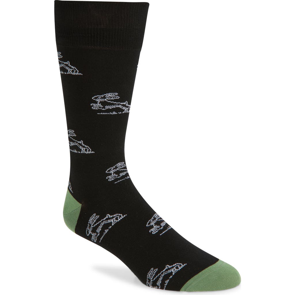 Paul Smith Lazlo Rabbit Cotton Blend Dress Socks In Black