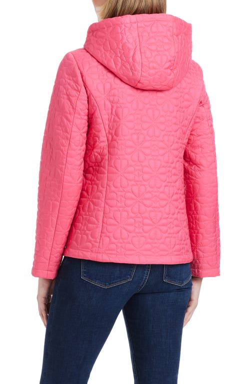 Kate Spade New York Spade Floral Quilted Jacket In Watermelon Pink