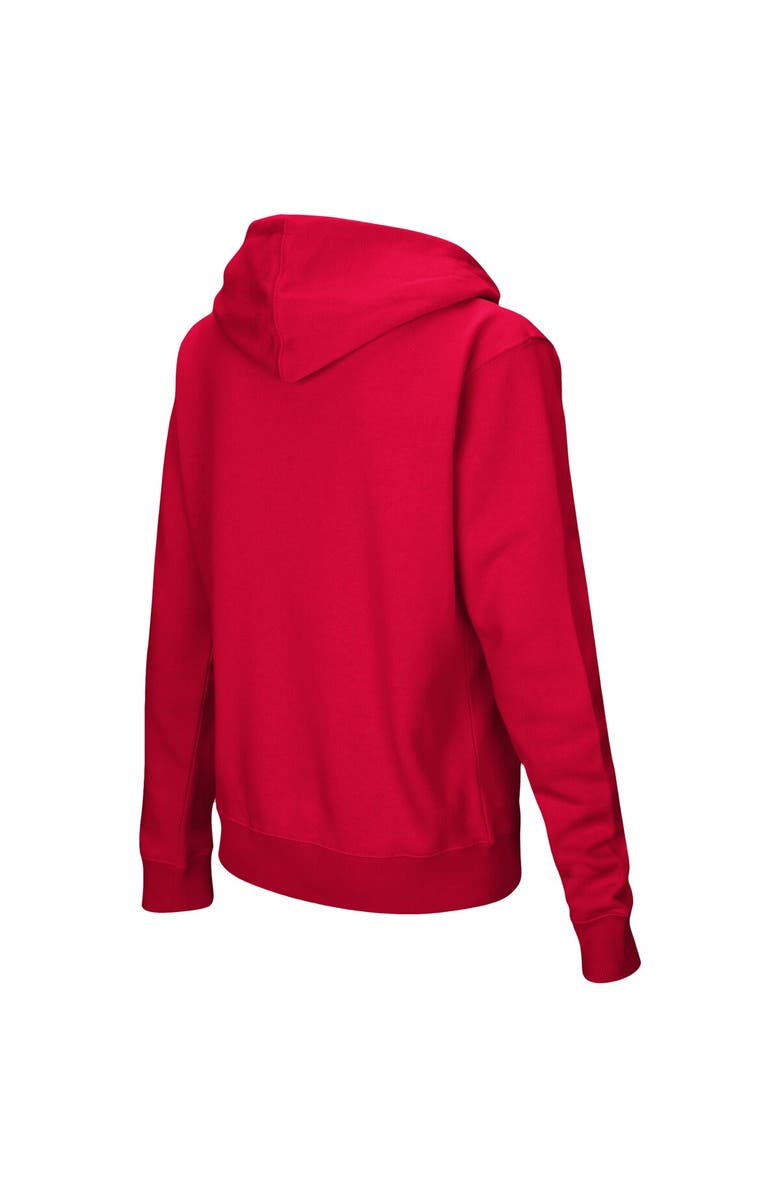 COLOSSEUM Women's Scarlet Ohio State Buckeyes Arch & Logo 1 Pullover Hoodie, Alternate, color, 