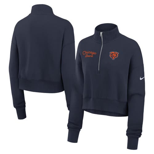 Nike Navy Chicago Bears Primetime Phoenix Half-zip Sweatshirt In Blue