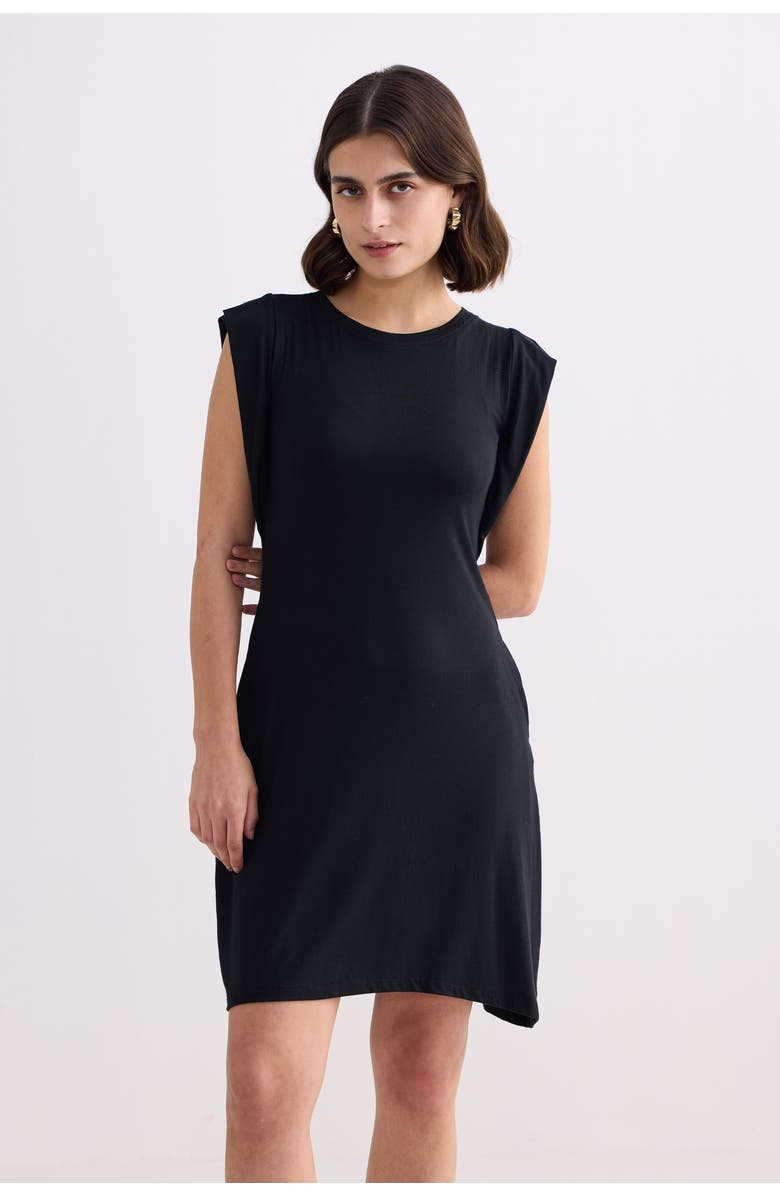 Reistor Muscle Tee Short Dress, Alternate, color, Black