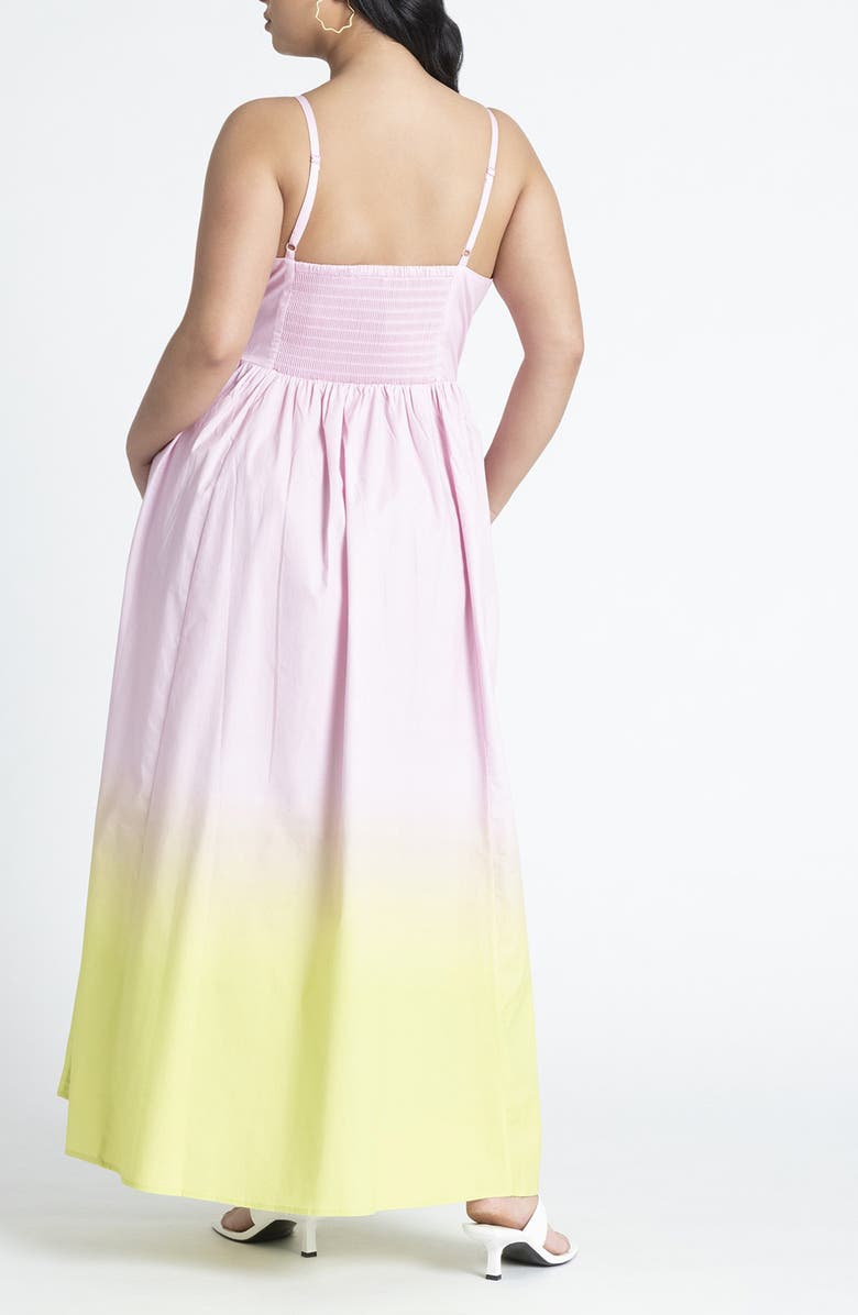 ELOQUII Ombré Maxi Sundress, Alternate, color, 