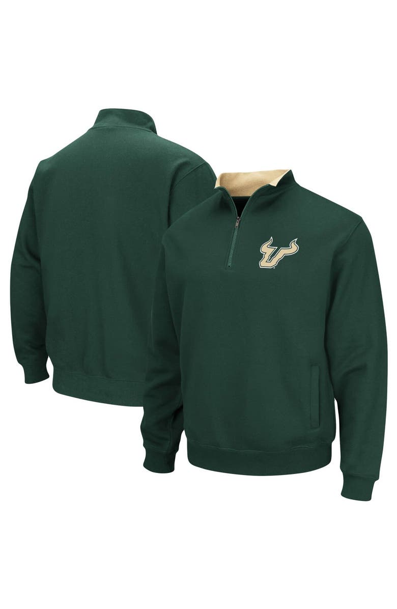 COLOSSEUM Men's Colosseum Green South Florida Bulls Tortugas Logo Quarter-Zip Jacket, Main, color, Green