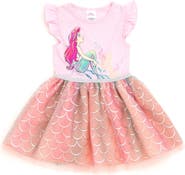 Disney The Little Mermaid Princess Ariel Flutter Sleeve Tulle Tutu Dress