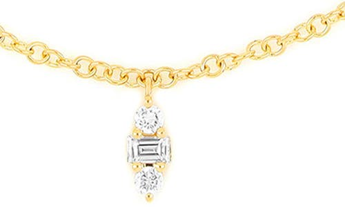 Ef Collection Diamond Mia Necklace In 14k Yellow Gold
