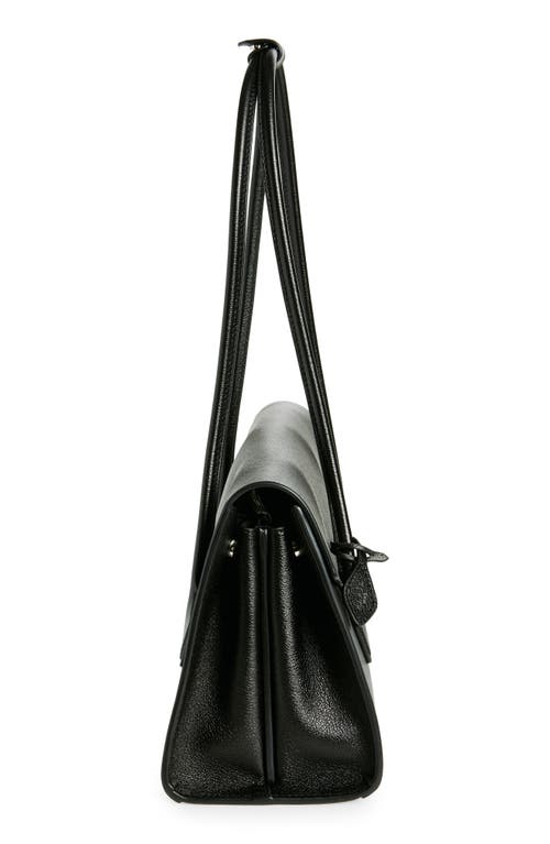 Alaïa Womens Alaia Le Teckel Flap Shiny-grained Leather Tote Bag In Noir