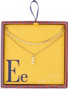 Leith Initial & Cubic Zirconia Necklace Set
