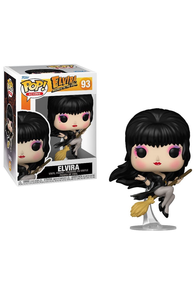 Elvira on Broom (Elvira Mistress of the Dark) Funko Pop!, Main, color, Multi-Color