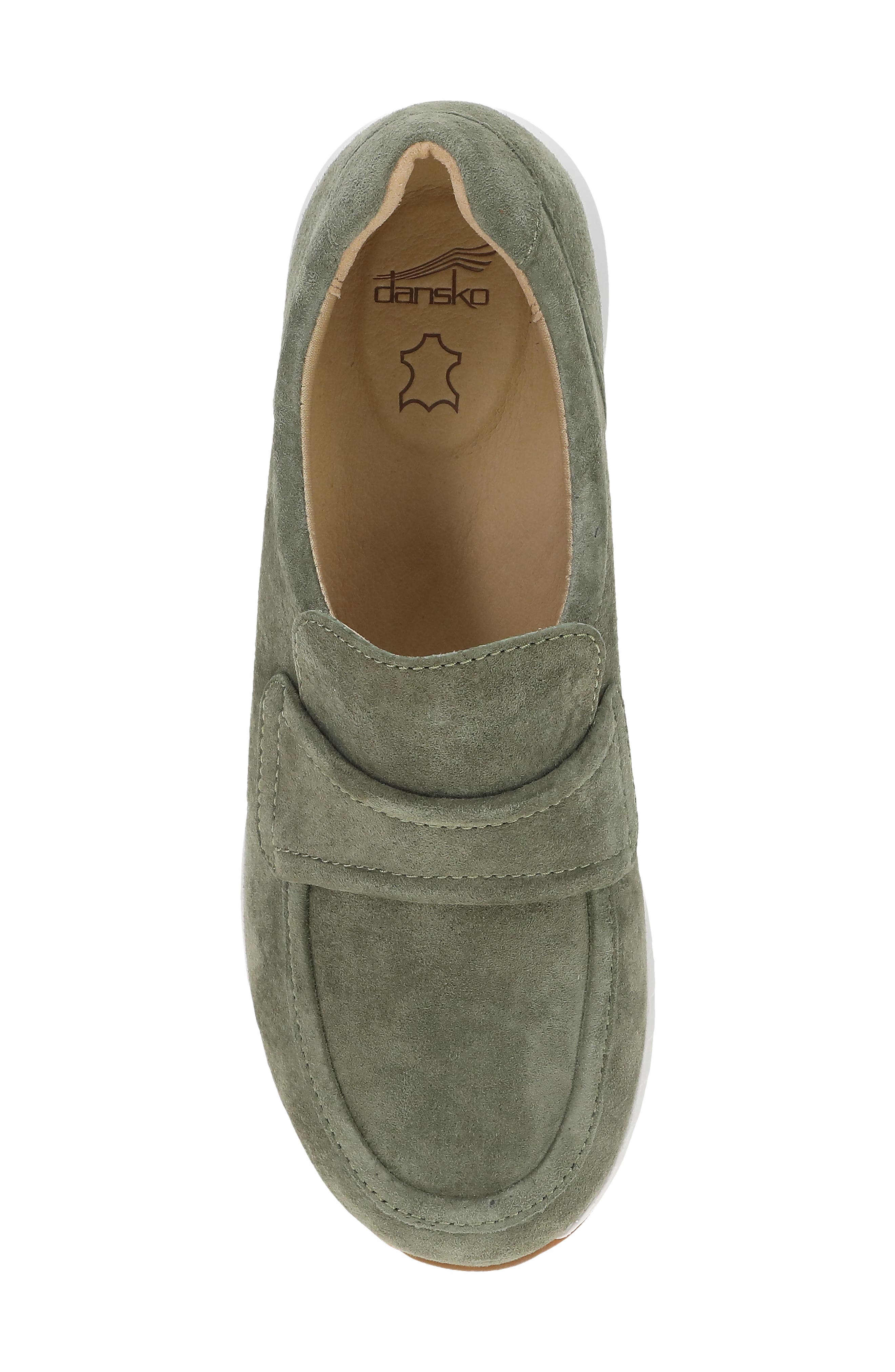 Clementine Slip-On Sneaker, Alternate, color, OLIVE NUBUCK