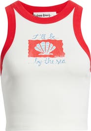 Kulani Kinis Sugar Spritz Printed Graphic Crop Tank