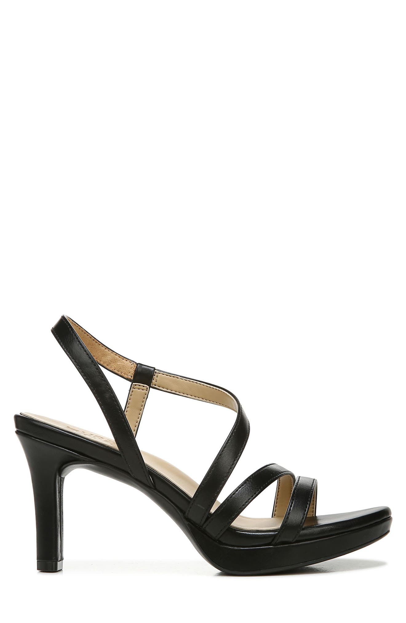 Brenta Strappy Sandal, Alternate, color, BLACK