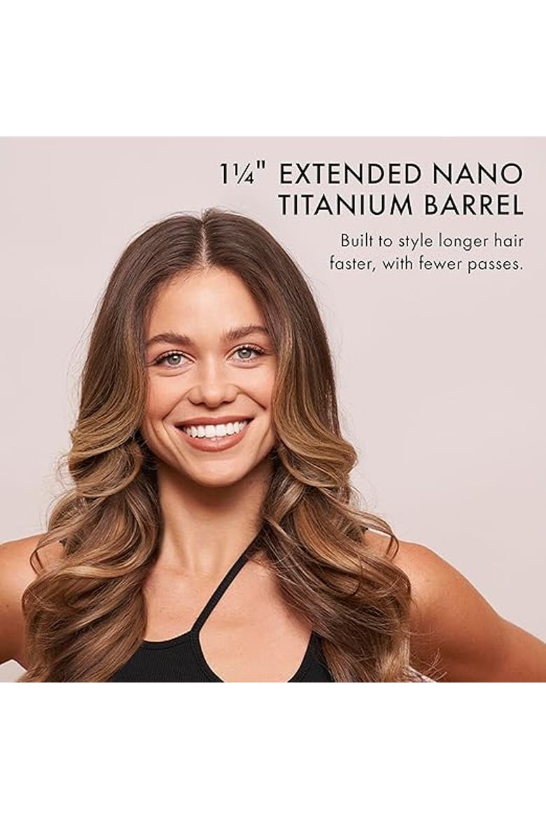 Nano Titanium  1¼" Extended Barrel Curling Iron, Alternate, color, Blue