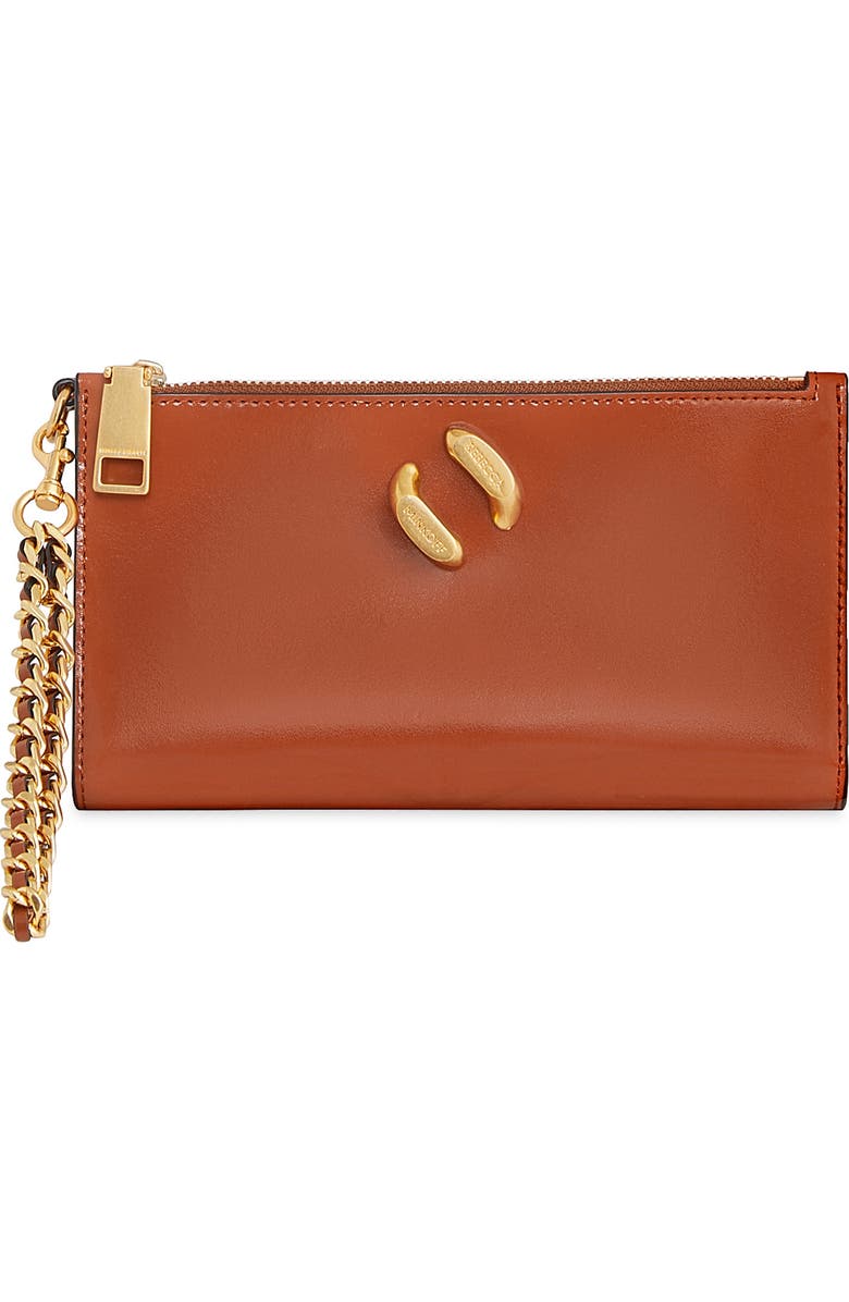 Rebecca Minkoff Infinity Chain Strap Leather Wristlet, Main, color,