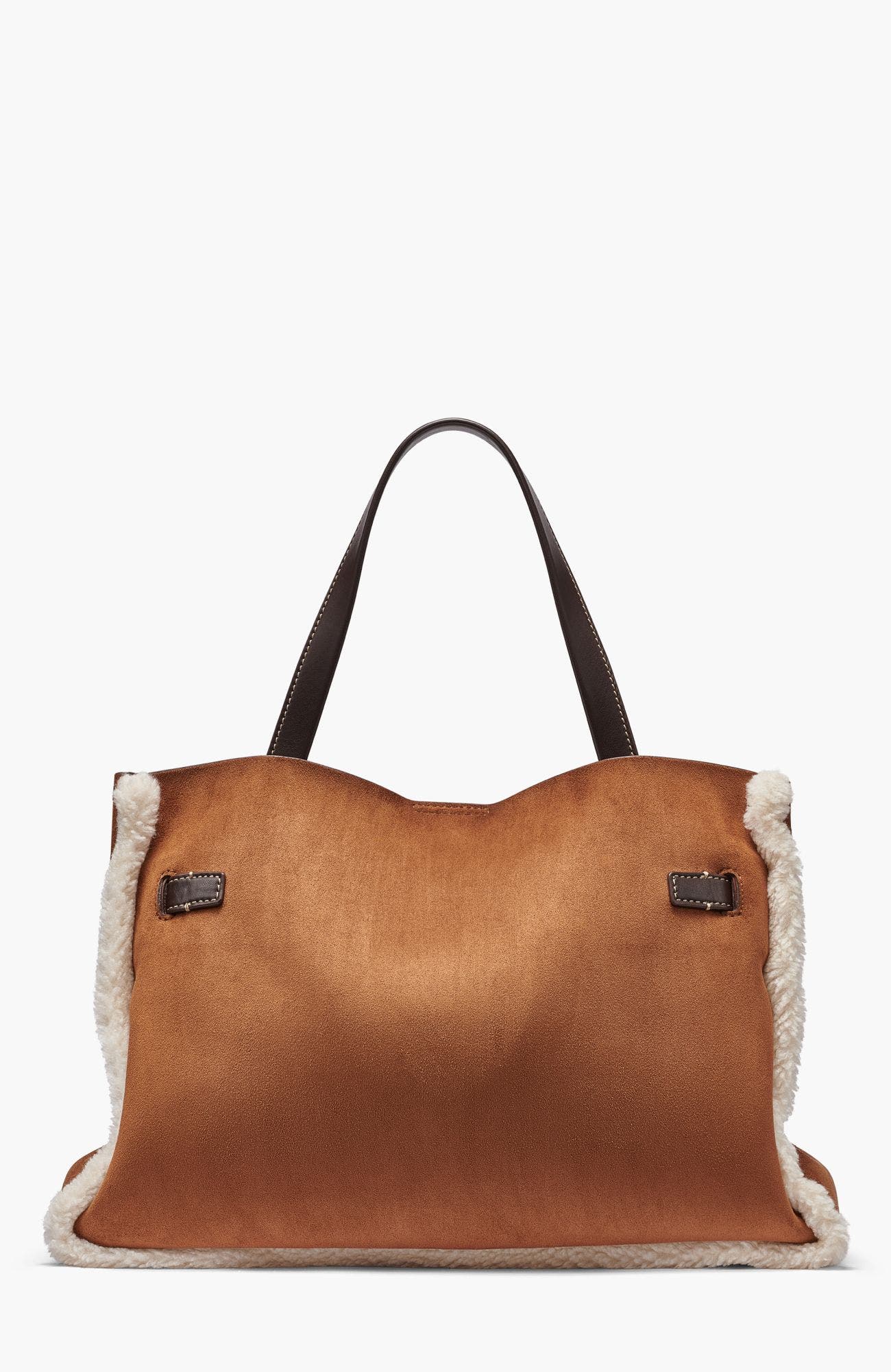 Bryar Large Contrast-Trim Satchel, Alternate, color, Walnut