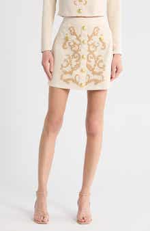 L'AGENCE Minoru Jacquard Sweater Miniskirt