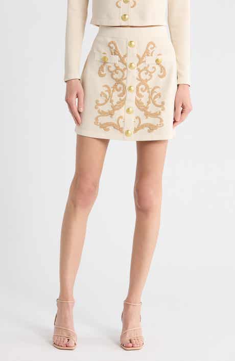 L'AGENCE Minoru Jacquard Sweater Miniskirt