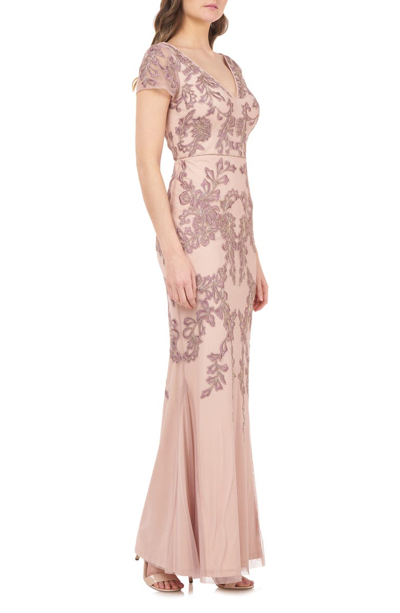 JS Collections Beaded Mermaid Gown, Alternate, color,