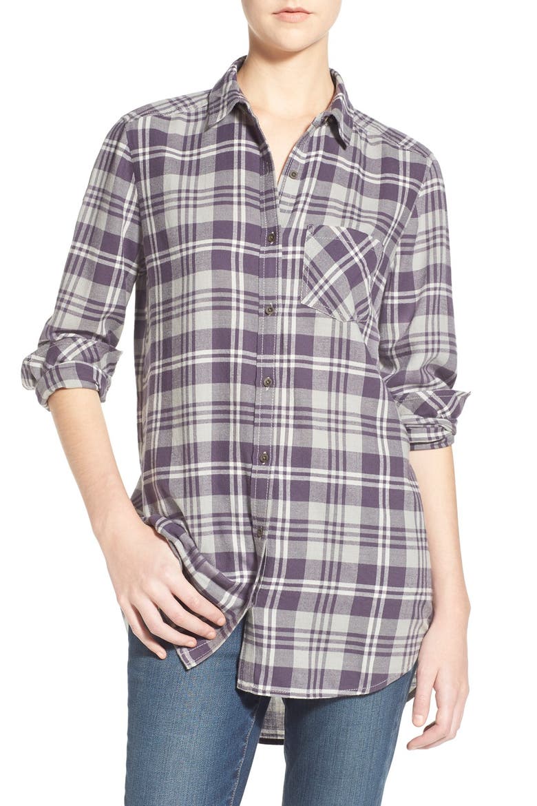 Plaid Shirt, Main, color, GREY STONE WOODLAND PLAID