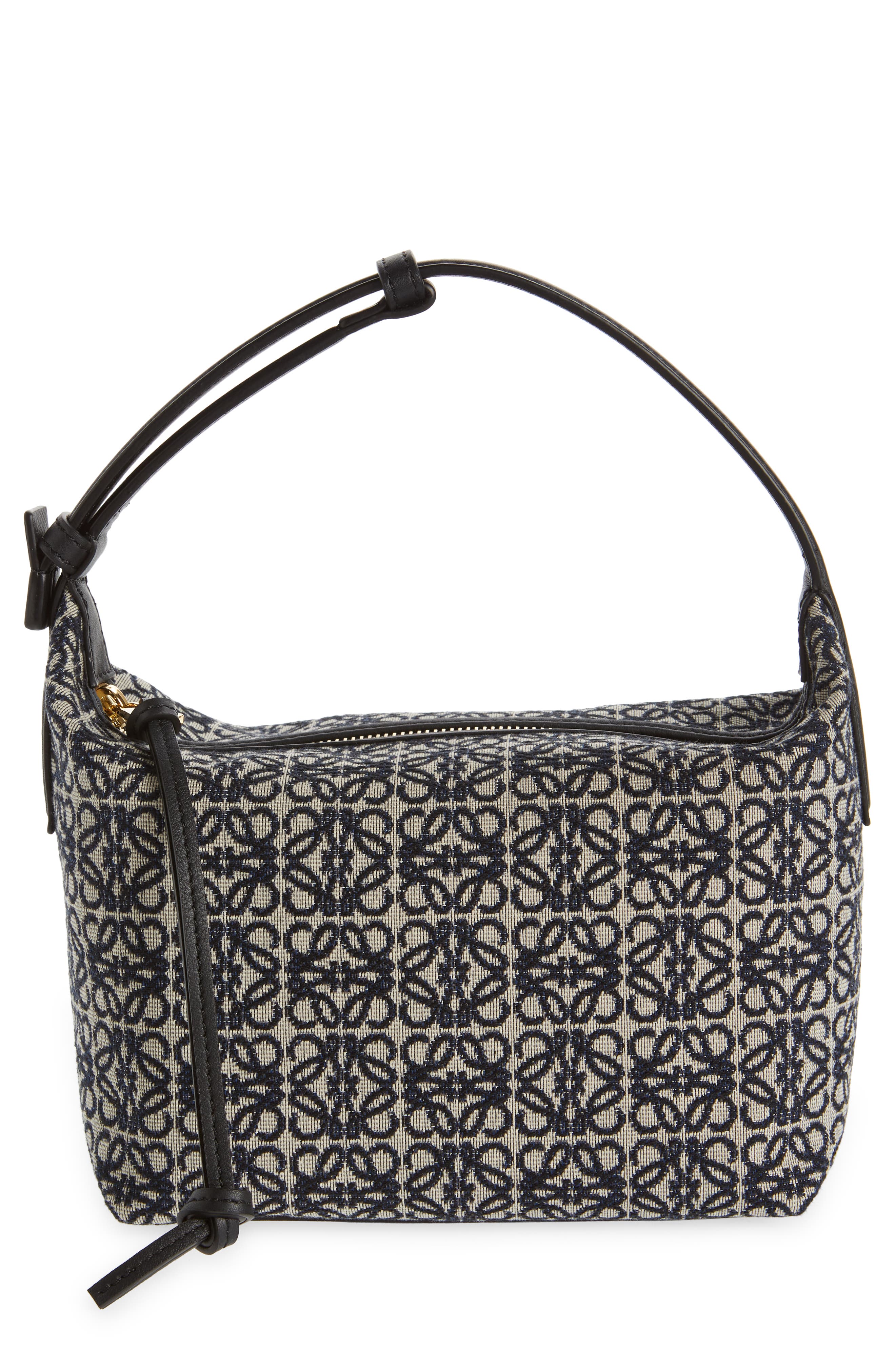 Loewe Small Cubi Anagram Canvas Hobo, Main, color, 