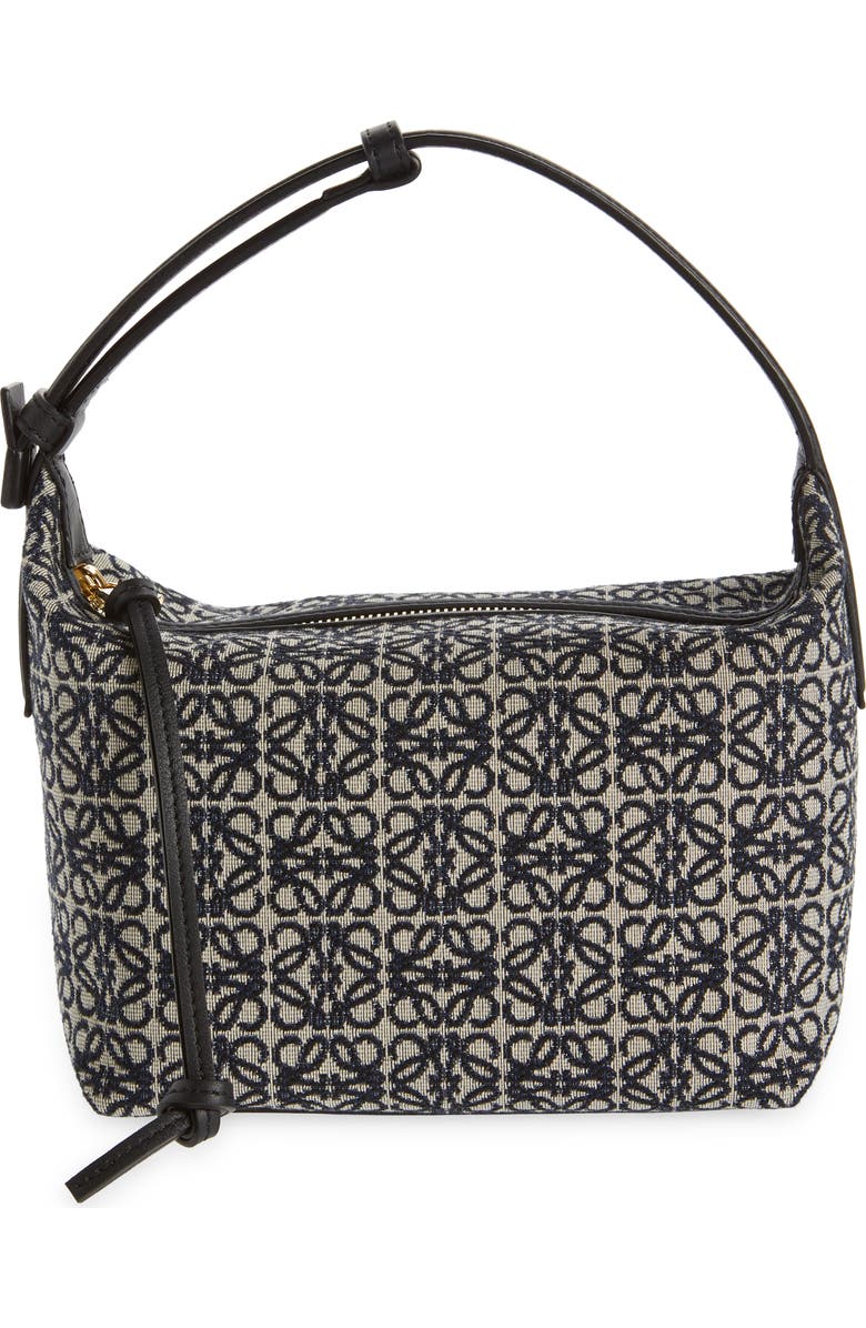 Loewe Small Cubi Anagram Canvas Hobo, Main, color,