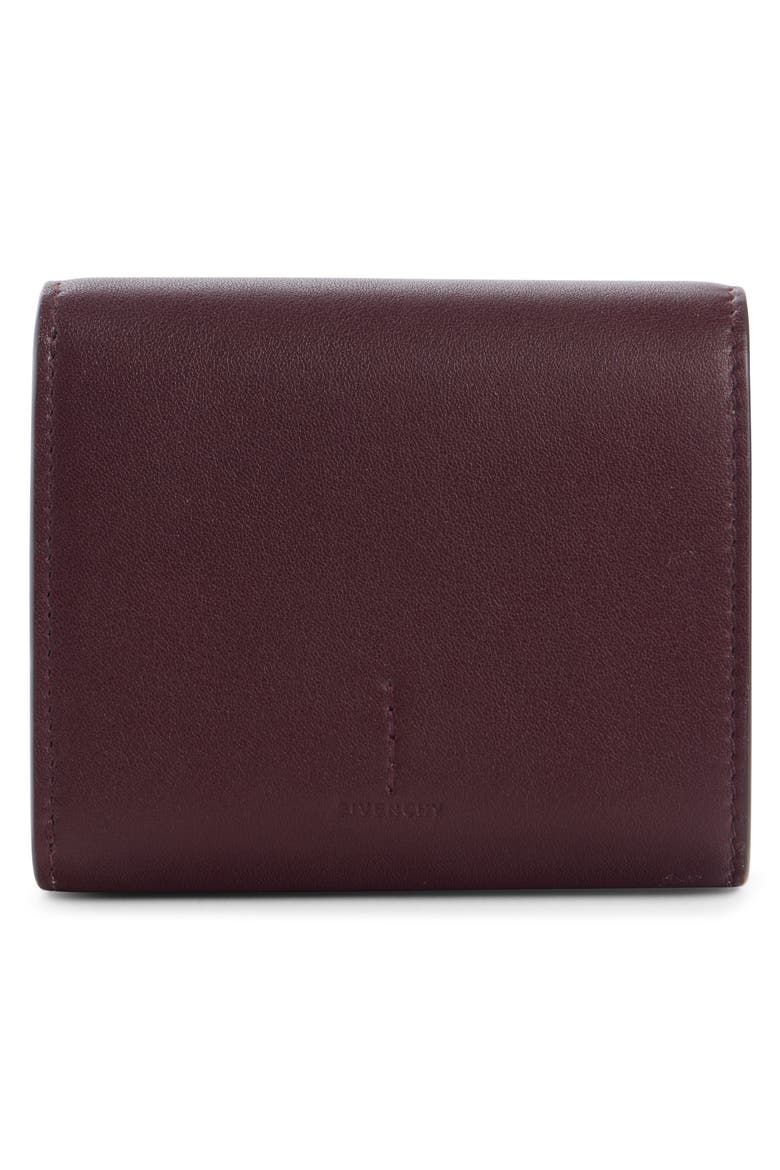 Mini Day Leather Trifold Wallet, Alternate, color, BURGUNDY
