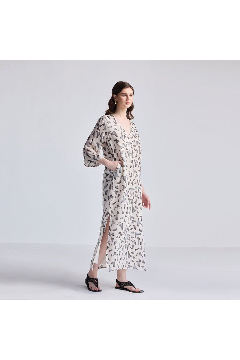 Maxi Dress with Side Slits, Alternate, color, Mosaic