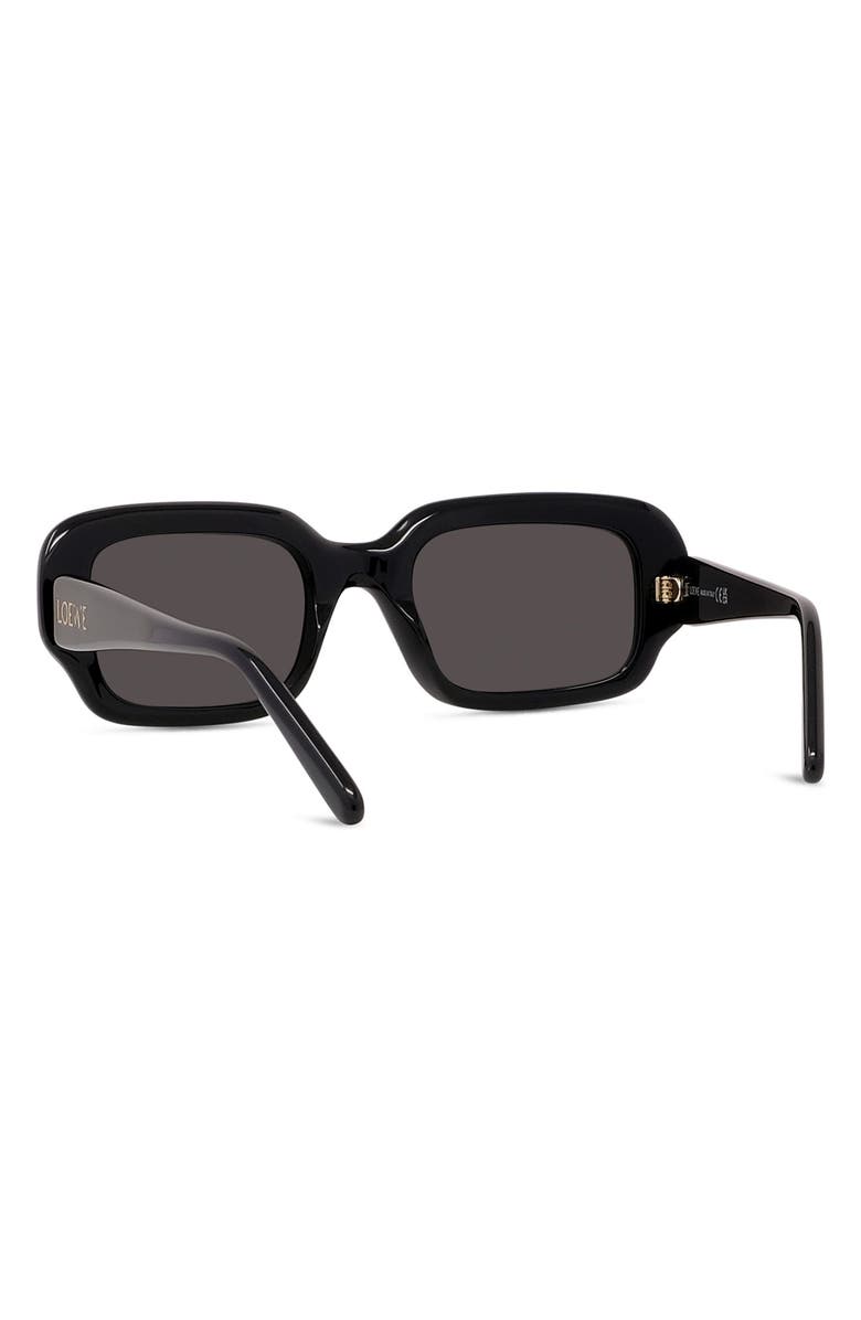 Loewe 51mm Rectangular Sunglasses, Alternate, color, Shiny Black / Smoke