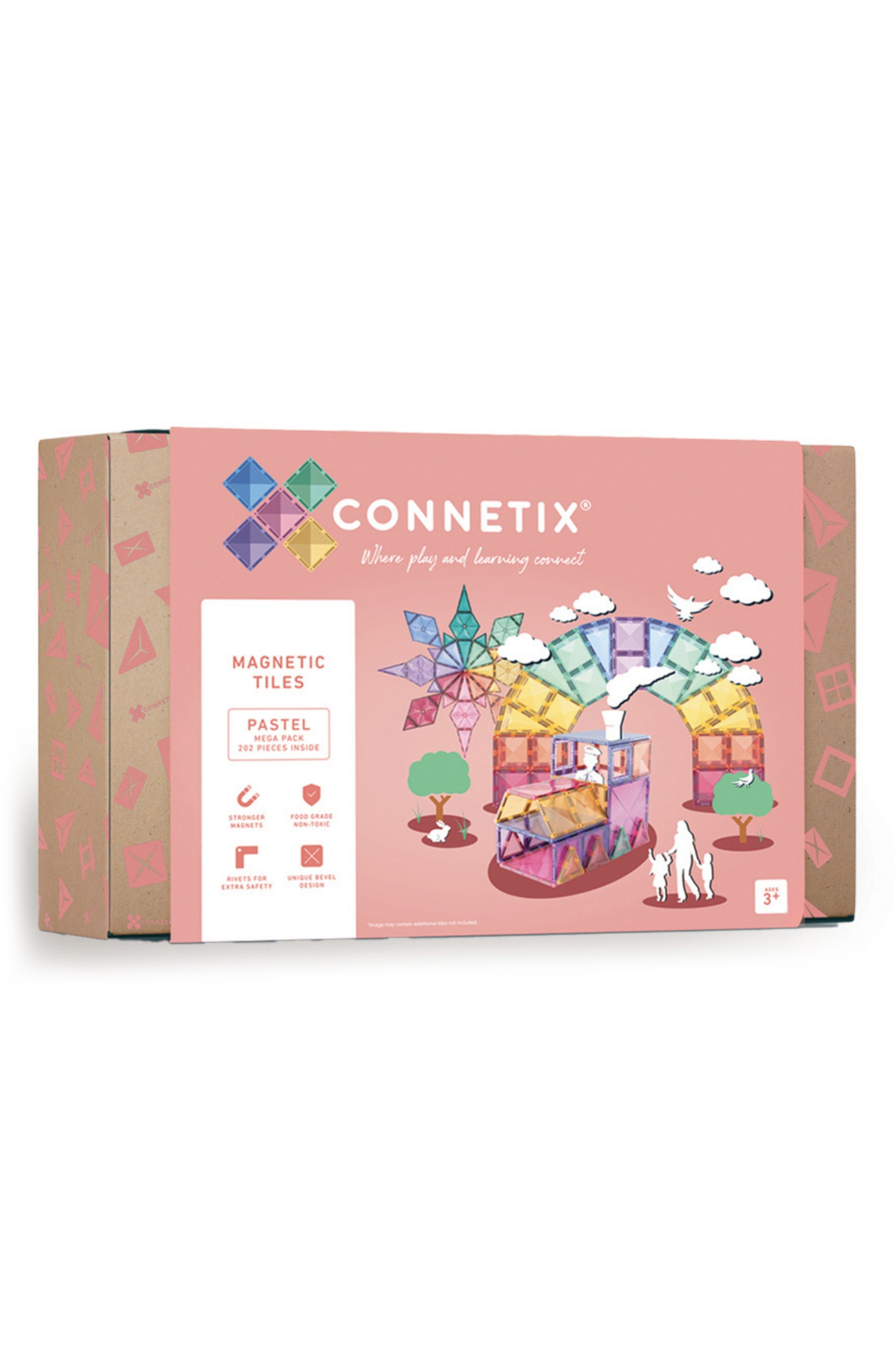 Kids' Pastel Magnetic Tiles 202-Piece Mega Pack | Nordstrom