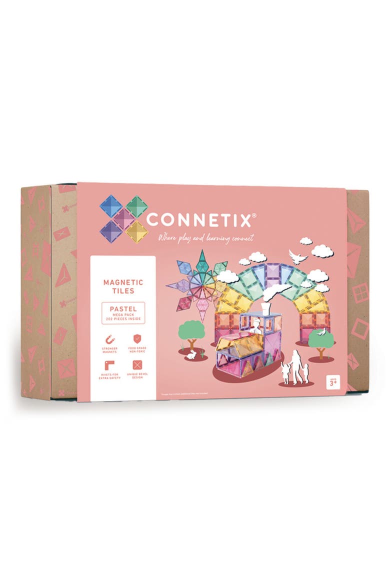 Kids' Pastel Magnetic Tiles 202-Piece Mega Pack, Main, color, PASTEL