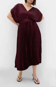 City Chic Henley Pleated Maxi Dress