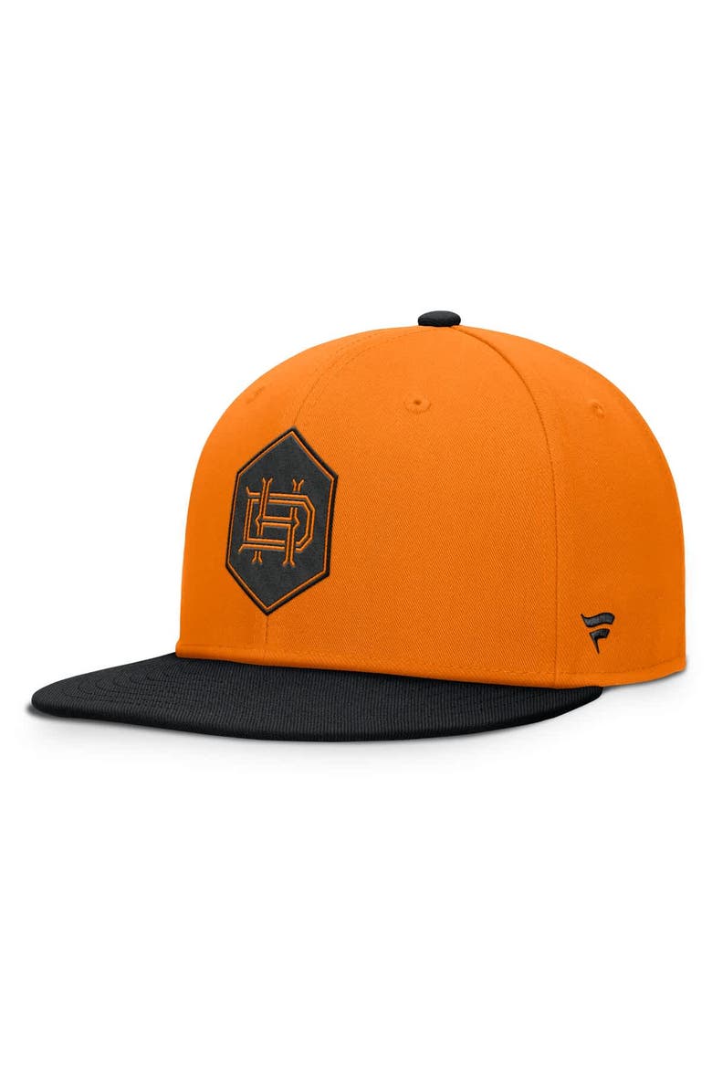 FANATICS Men's Fanatics Orange Houston Dynamo FC Sitter Snapback Hat, Alternate, color, 