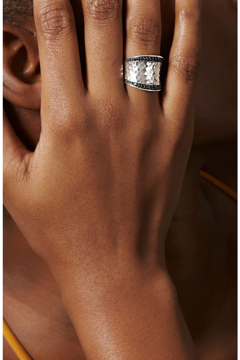 Palu Saddle Ring, Sterling Silver, Pavé, Alternate, color, SILVER